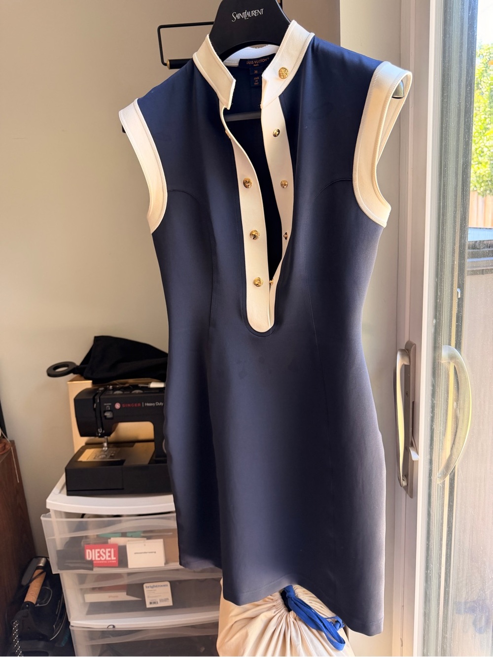 Louis Vuitton Technical Jersey Sailor Dress